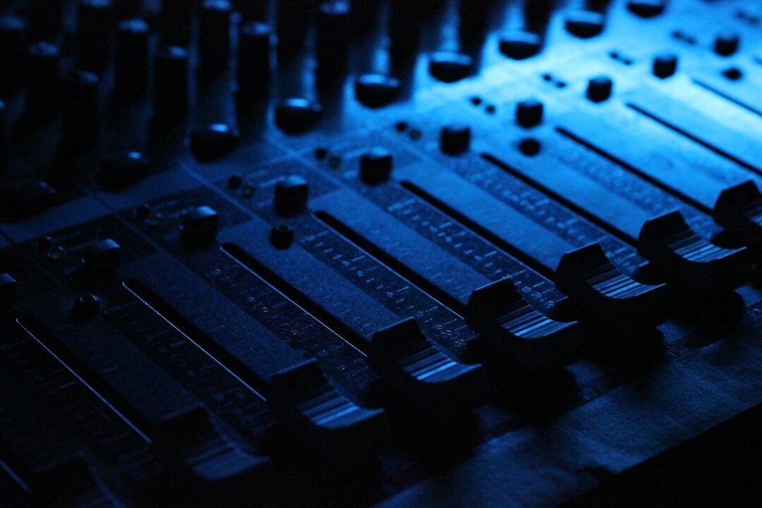 sound engineer mixing audio
